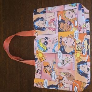 Estee Lauder Colorful Comic Print Tote True Statement Fun Bag